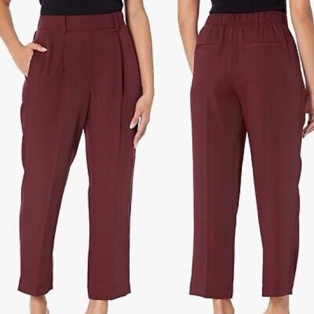 Vince Burgundy Pull On Pant Medium